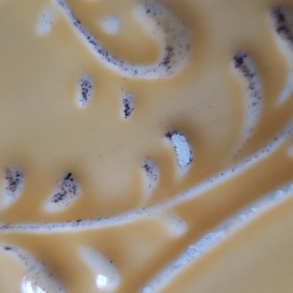 Maioliche Jessica Yellow Scroll Platter Large Plate Pottery Italy 12" - Picture 7 of 7